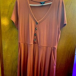 Torrid size 2 Pumpkin Brown Dress